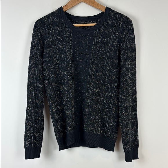 Rag & Bone Black Textured Knit Sweater Size Medium - Picture 1 of 7